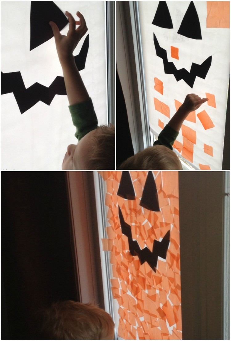 fönster-dekoration-halloween-fönster-bilder-diy-barn-silkespapper-vaxat papper