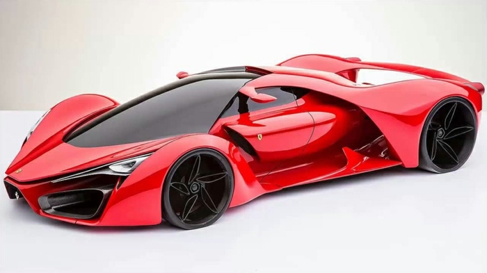 röd-bil-ferrari-F80