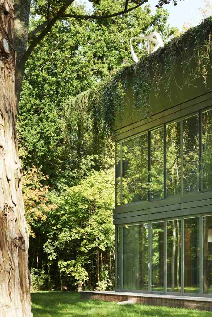 prefabricerade hus design tak växter trädgård skog park