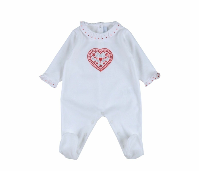 Baby romper hjärta röda söta bebiskläder