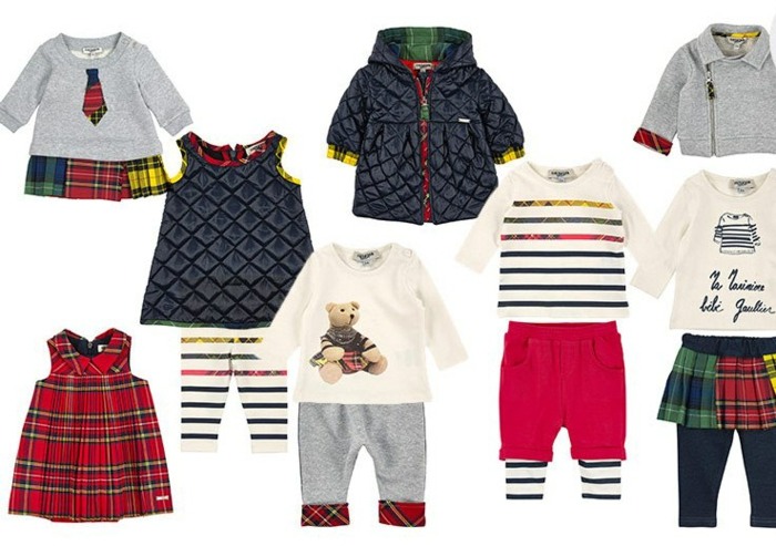 Småbarnskläder vinterjul Junior Gaultier -kollektion
