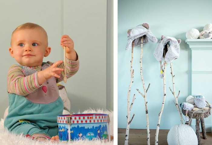Jul med babykläder festlig online Romper Moulin Routy