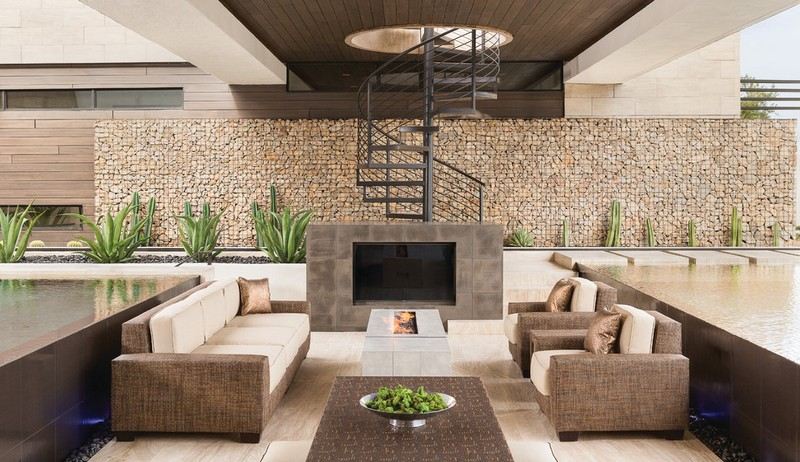 Eldskål-trädgårdspis-betong-modern-design-öppen spis