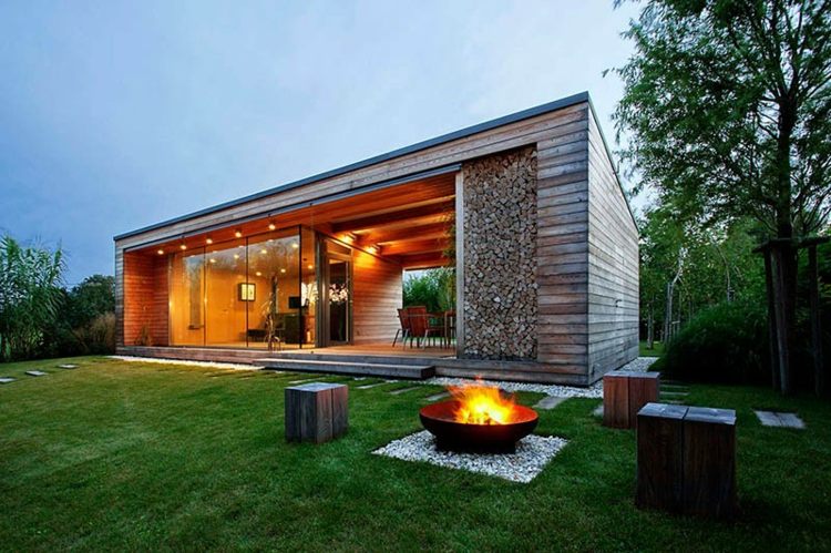design eldskål sittgrupp trädgård hus modernt rustikt