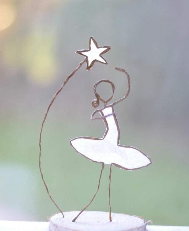 Gör en söt ballerina och en stjärna med papperstråd