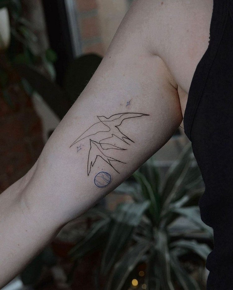 Fåglar tatuering design bilder finelihe tatuering idéer
