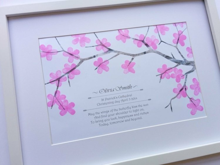 fingeravtrycksbilder vår-rosa-blomma-träd-bröllop-födelse