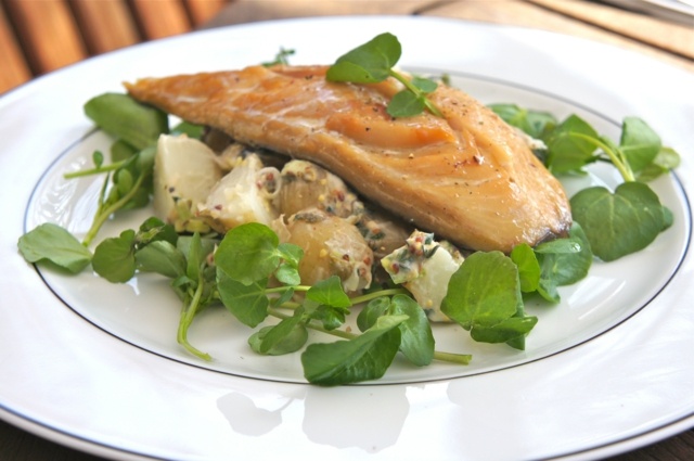 förbereda läckra rätter fiskdiet