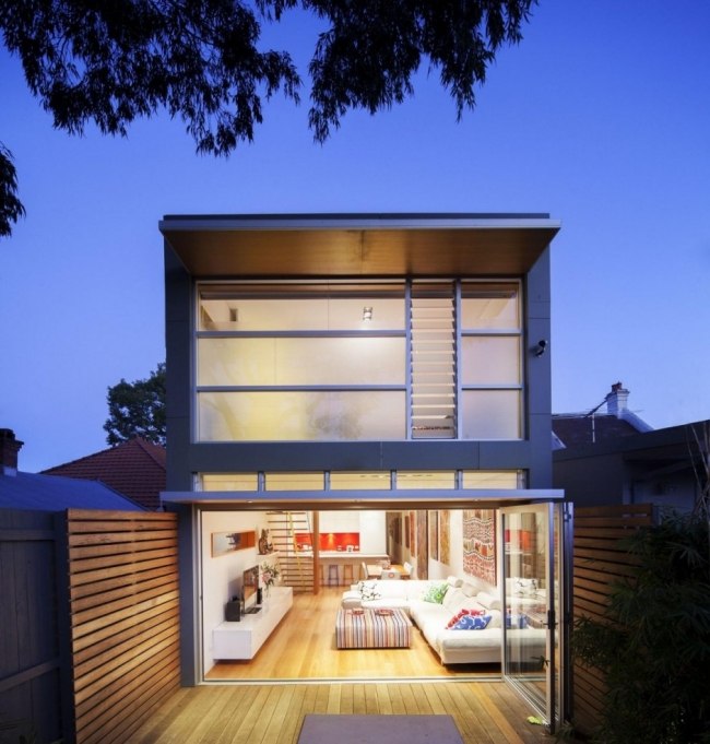 Living kub två våningar tillgång till trädgården-Rolf Ockert design geometriska