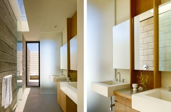 badrum träelement designer platt tak hus i modern stil