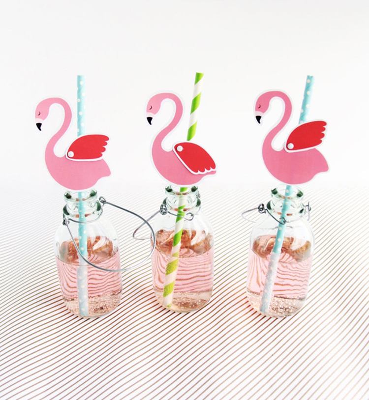 flamingo dekoration barn födelsedag drycker