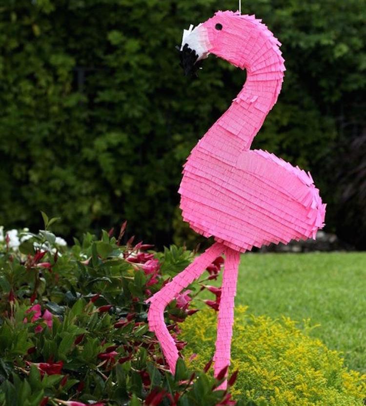 flamingo dekoration idé trädgård gör dig själv