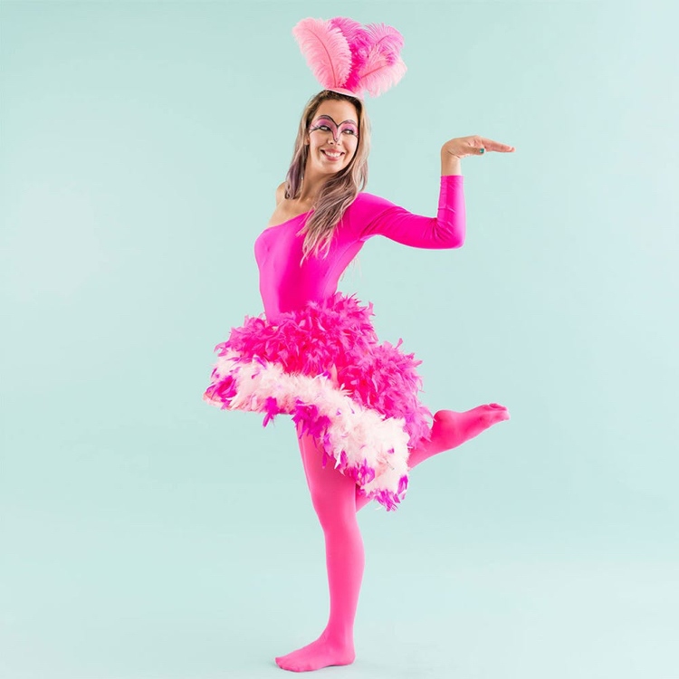 Flamingo karneval kostym i sig gör idéer för kvinnor