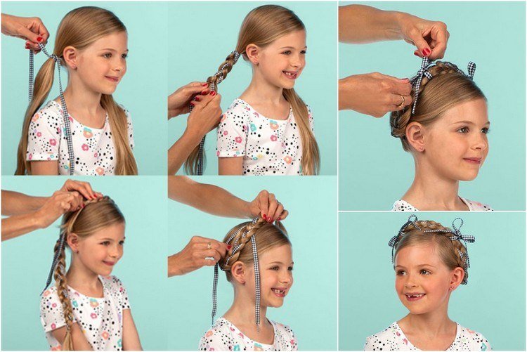 flätade frisyrer för barn flätad krans med rosettinstruktioner