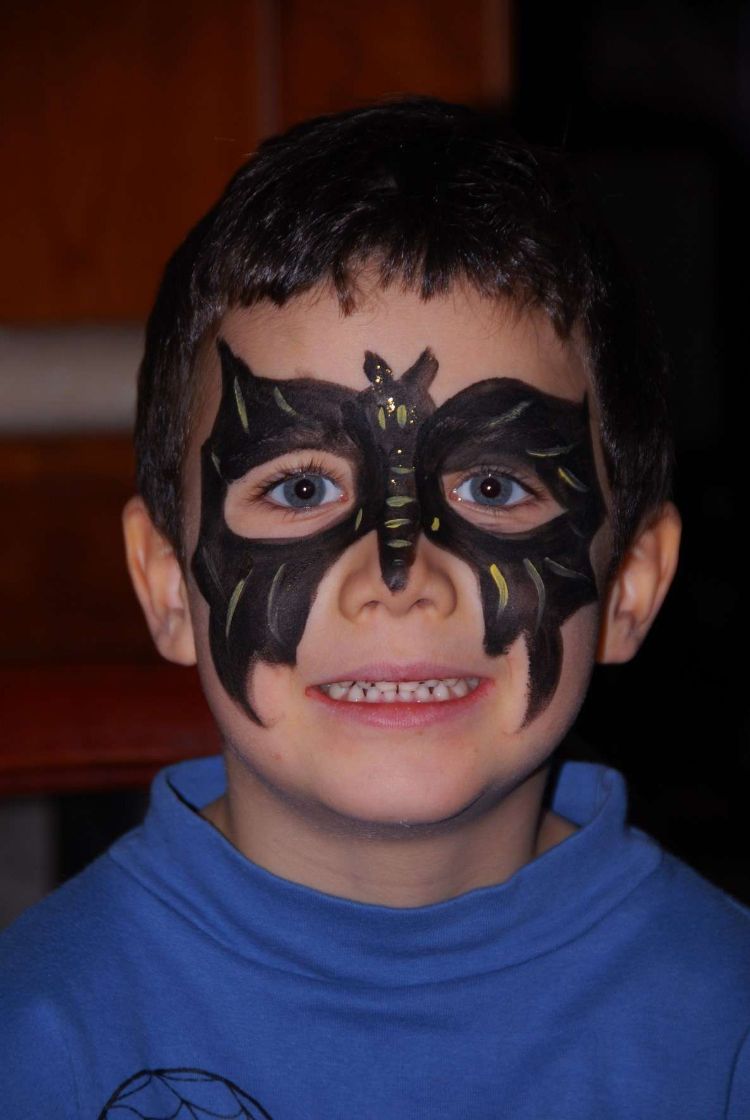 batman make-up ansikte-make-up-mask-bat-barn