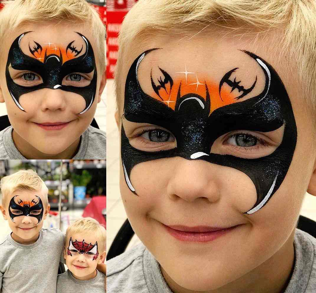 Batman make up för barnfladdermusmaskfärg