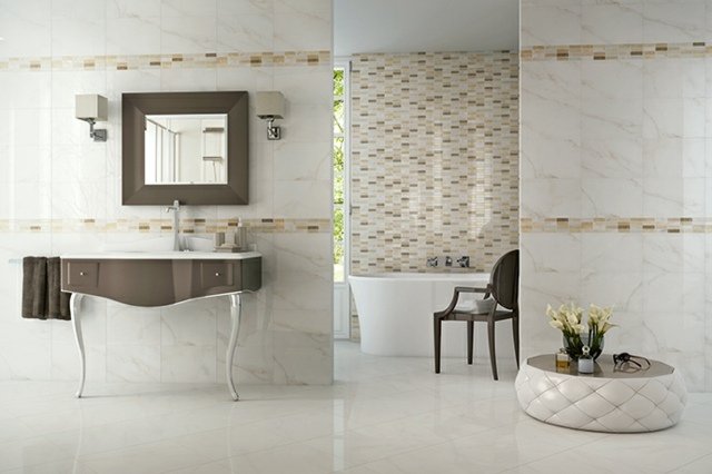 Högblank kakel-marmor-och-mosaik-mönster-klassisk-design
