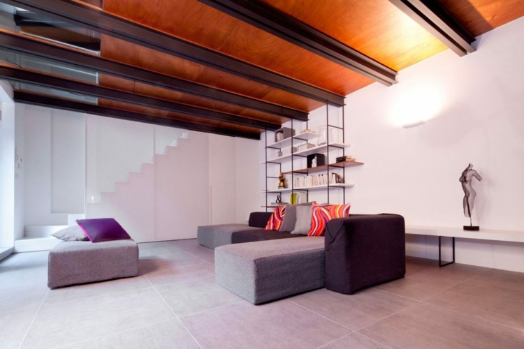 Kakel i stort format vardagsrum-grå-möblerad-lounge