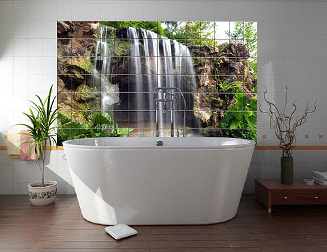 Fotokakel-motivplattor-badrum-trend-väggdesign-vattenfall