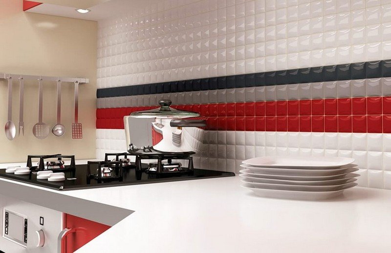 Kakel spegel-kök-vit-svart-röd-grå-idéer-design