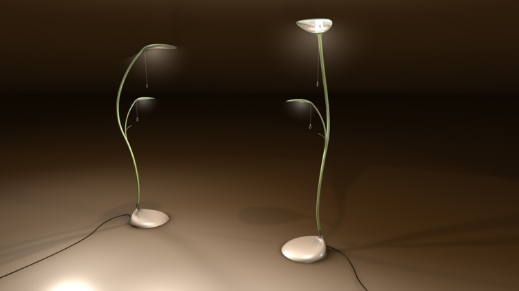 golvlampa golvlampa-modern-design-blad-form-belysning