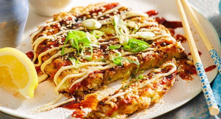 Okonomiyaki japanskt pannkakrecept enkelt läckra frukostidéer