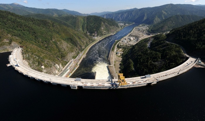 Sayano Shushenskaya Dam utsikt
