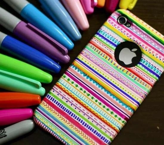Gör ditt iPhone -fodral i fem steg färgpennor