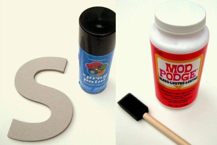 gör-det-själv-fotokollage-instruktioner-monogram-material-lim-spray-lack