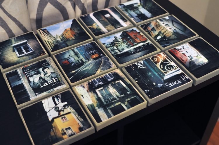 fotokollage-gör-det-själv-bilder-vintage-effekt-bräda-torg