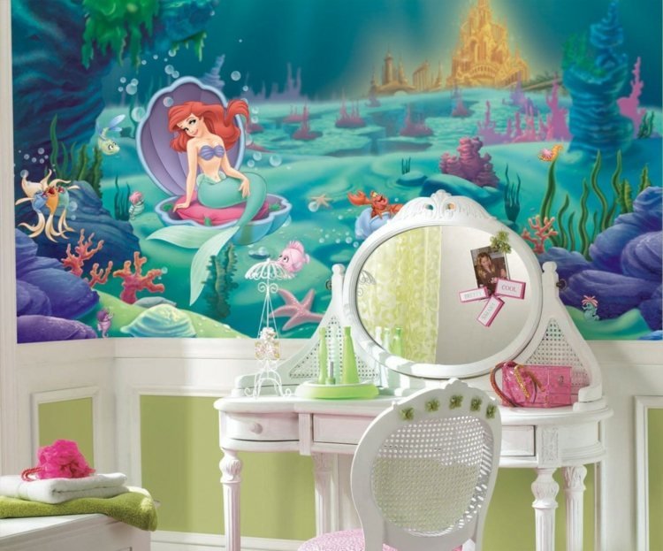 Disney Ariel sjöjungfru motiv fototapet