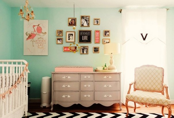 Foto-vägg-design-baby rum