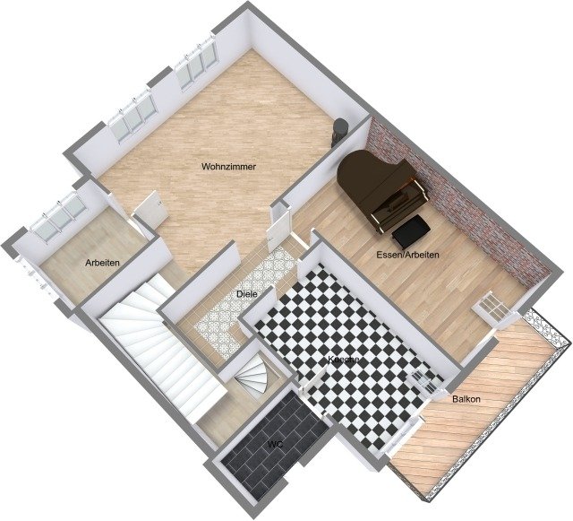 3D-vardagsrumsplanerare för byggnadsägare-RoomSketcher-planritningar