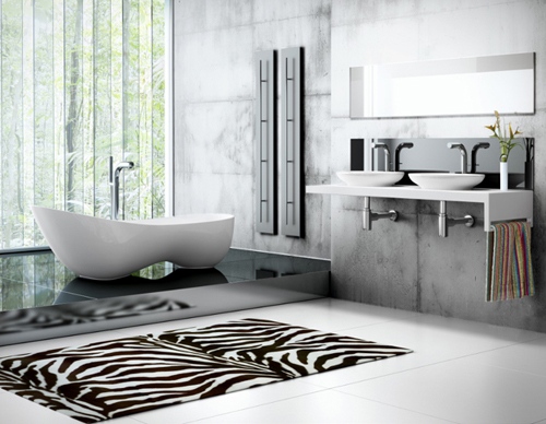 fristående badkar modern badrumsdesign