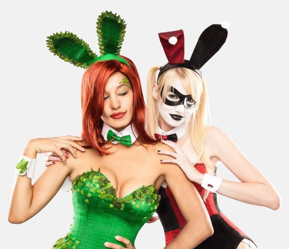 Poison Ivy Halloween -kostymer gör karnevalsmink själv med instruktioner