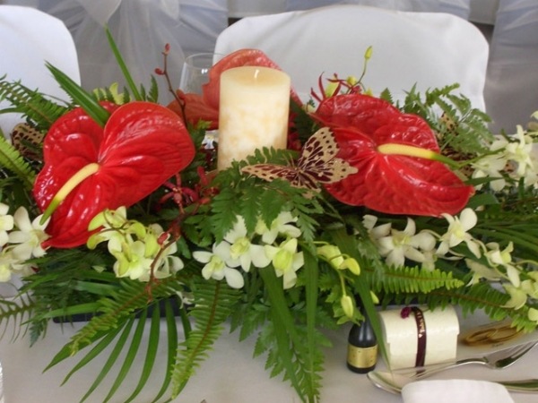 bordsdekorationer doftande pelare ljus snitt blomma dekoration