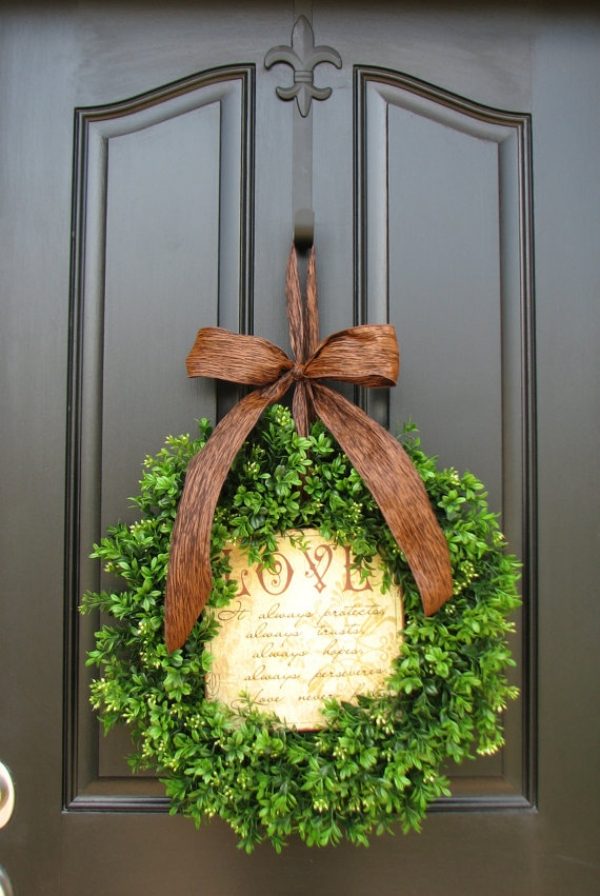 vår dekoration design dörr krans hängande påsk tinker