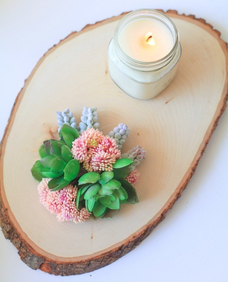 vårdekoration-trä-gör-det-själv-bord-dekoration-trä-skiv-succulenter