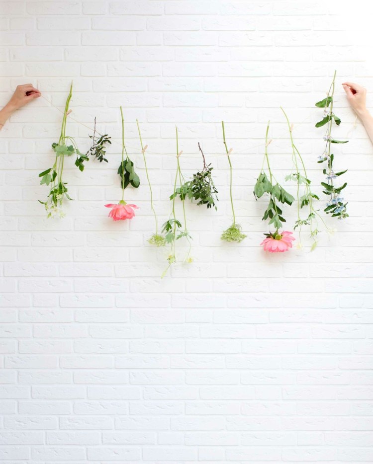 äkta blomma krans vår dekoration gör det själv snabbt DIY projekt