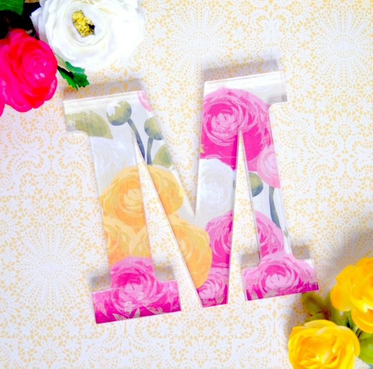 akryl brev blommotiv papper vår dekoration pyssla själv