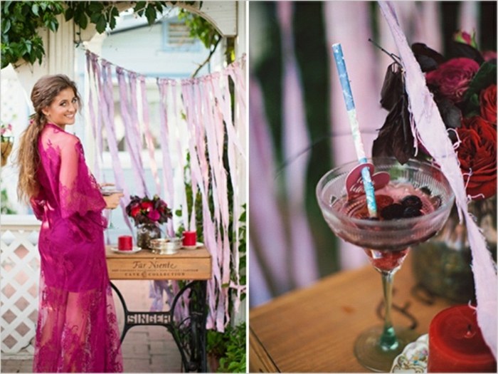 frukost bröllop brudtärna cocktail bär klänning