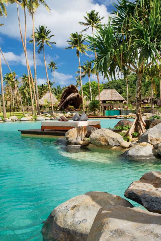 Exotic Resort Villas Beach Pool Artificiell lagun Simning-dykning