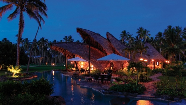 Halmtak Villa Laucala Island Resort Traditionell arkitektur Hållbar