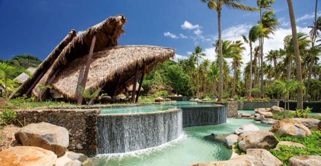 Lyxvilla Privat Resort Pool Bar Halmtak Exotisk atmosfär