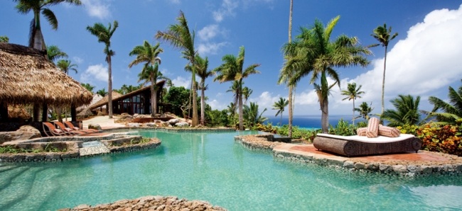 Semester South Pacific privata ö Laucala Fiji drömresor sommar