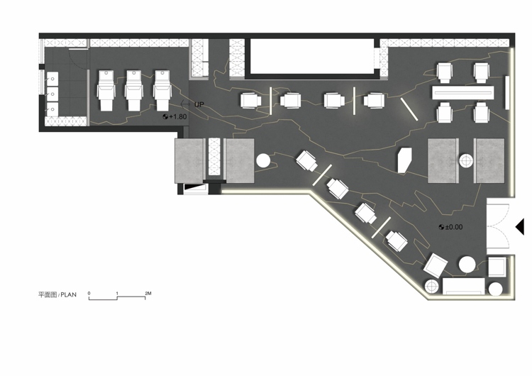 Planlösning frisör salong inredning rum layout