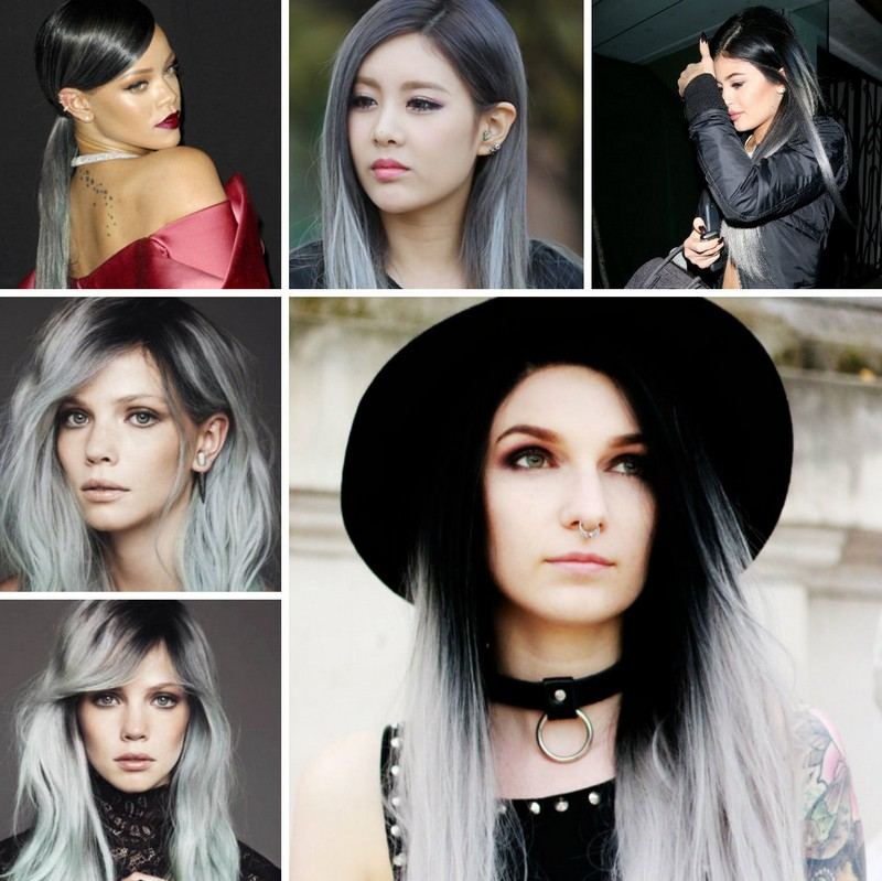 Frisyrer-höst-2015-grå-hår-bär-trendig-hår-färg