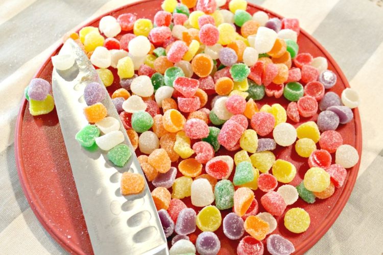 Fruktgelékaka godis-socker-dessert-barn-vuxna
