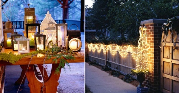 Led ljus trädgård bord fairy lights trädgård staket