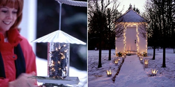 Belysa trädgården för jul LED fairy lights trädgård arbor lampa